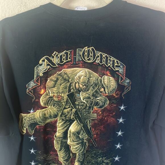 Bundle of military T-shirts-No One left behind & Never Forget 9-11-01 men’s L - Picture 13 of 16